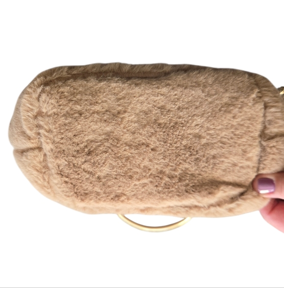 3am Forver Elegant Tan Fur-Trimmed Women's Bag - Picture 5 of 5